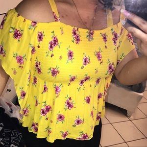 Yellow off the shoulder top
